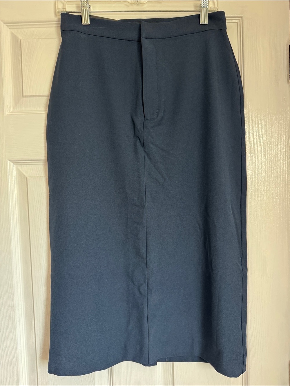 Banana Republic Navy Pencil Midi Skirt